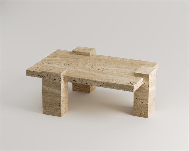 Heliks-Travertine coffee table