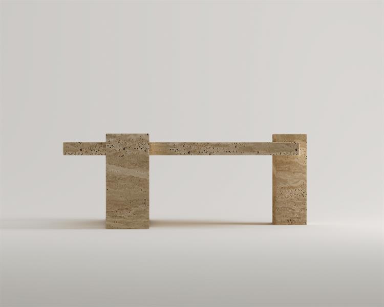 Heliks-Travertine coffee table