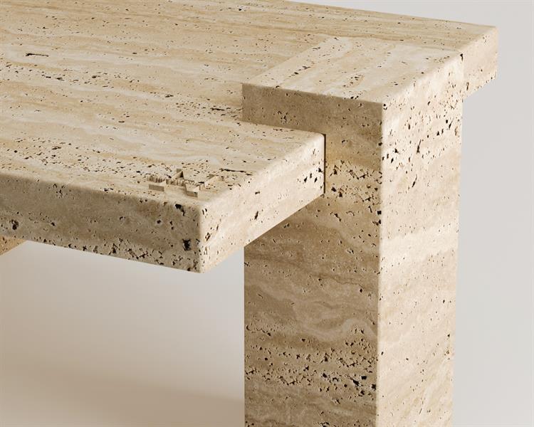 Heliks-Travertine coffee table