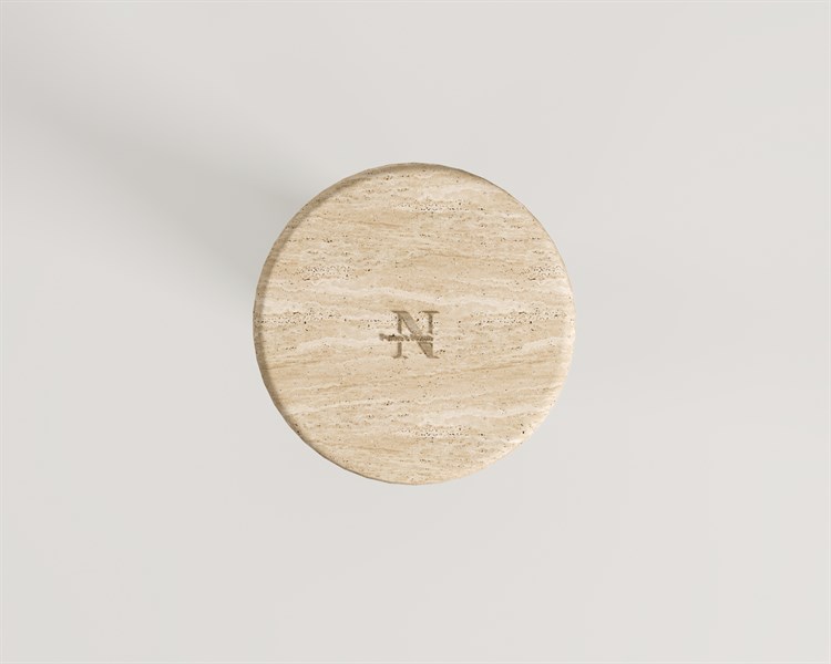 Hye-Travertine Side Table