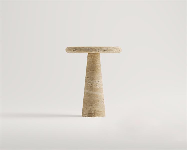 Hye-Travertine Side Table