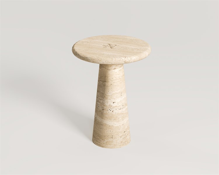 Hye-Travertine Side Table