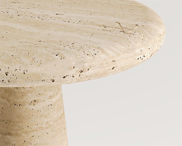 Hye-Travertine Side Table