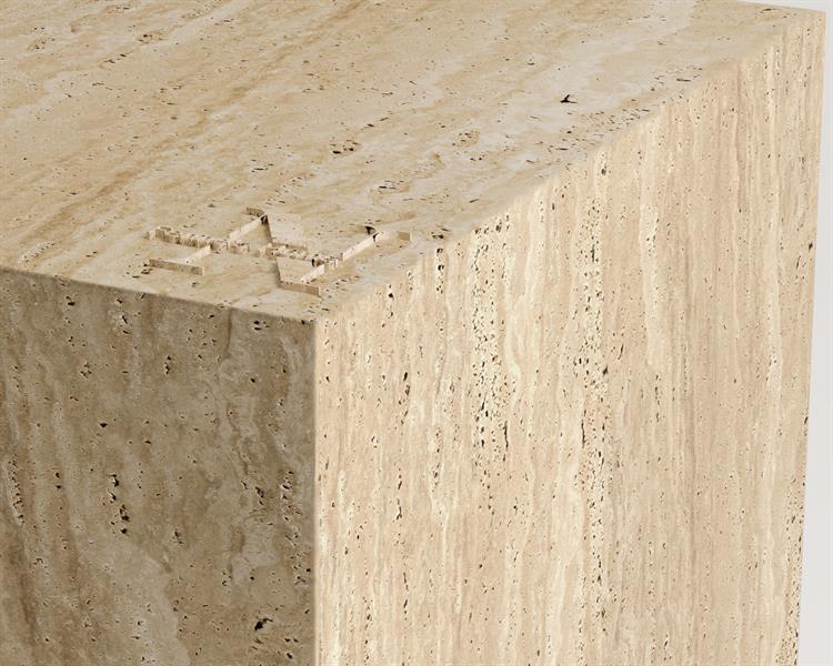 Kaylee-Table dappoint en cube de marbre