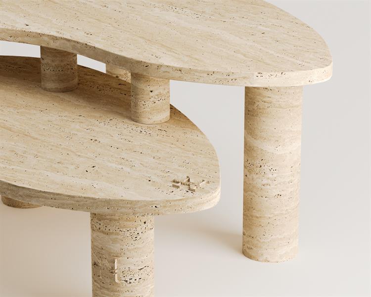 Lenora-Traverten Sehpa