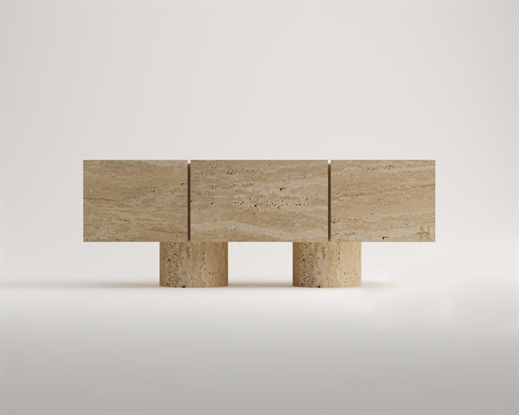 Leona Meuble TV en Travertin