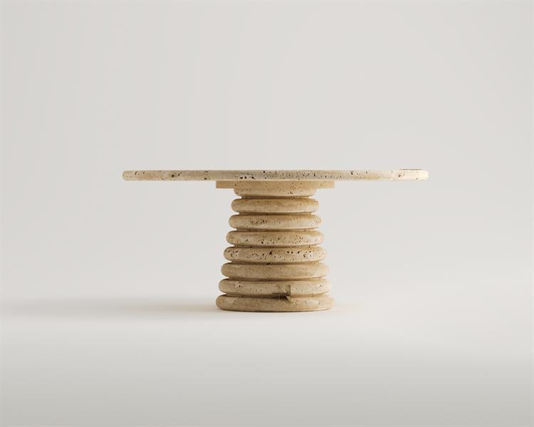 Lilac -Travertine coffee table