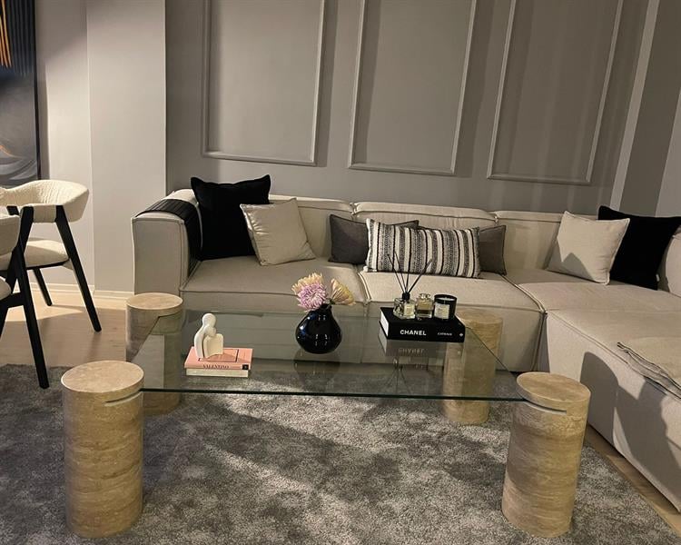 London-Travertine coffee table