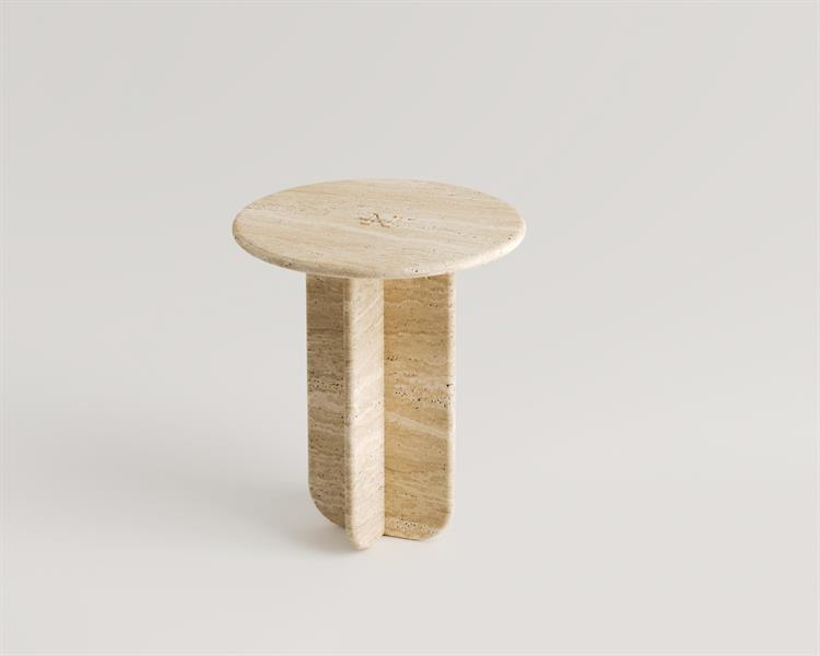 Lori-Travertine Side Table