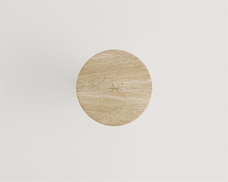 Maude-Travertine Side Table