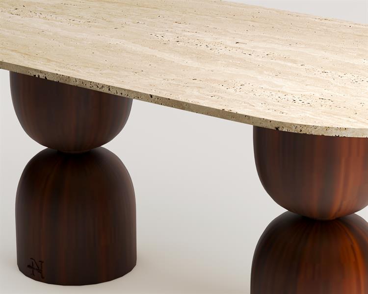 Momo-Traverten Yemek Masası