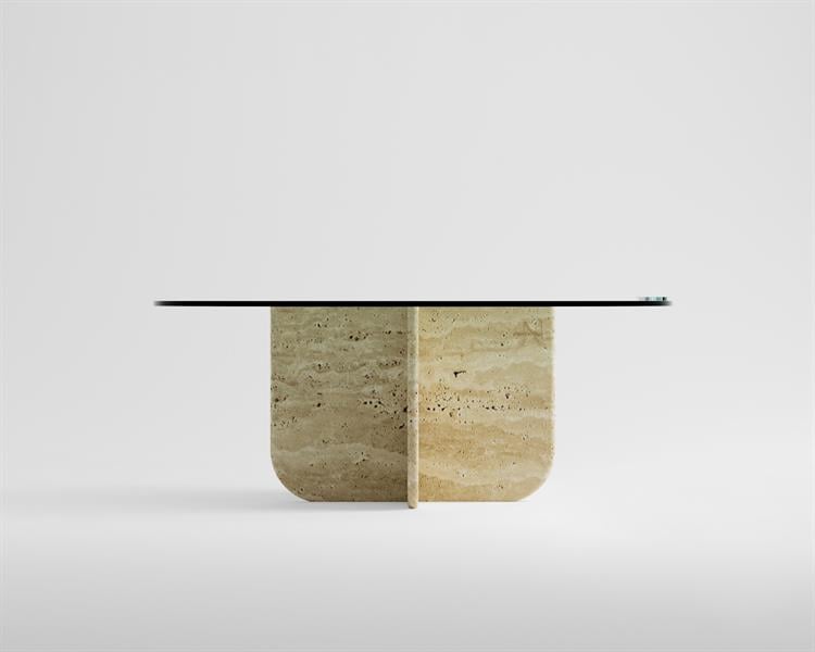 Navia - Travertine Center Table