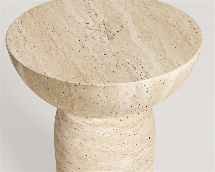 Nesul-Travertine Side Table