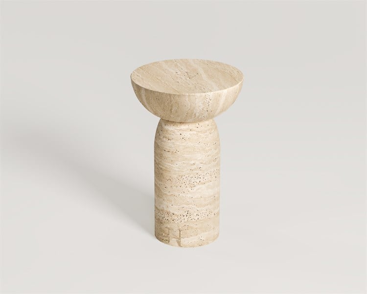 Nesul-Travertine Side Table