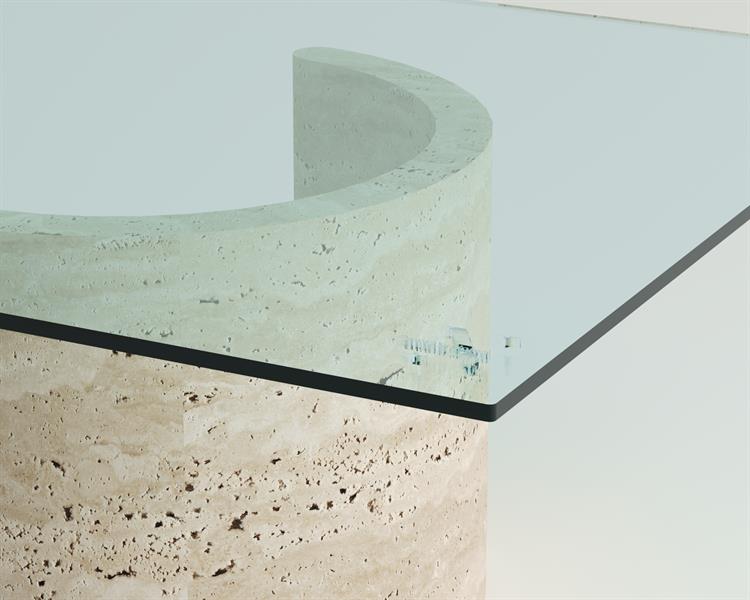 Nicole-Travertine coffee table