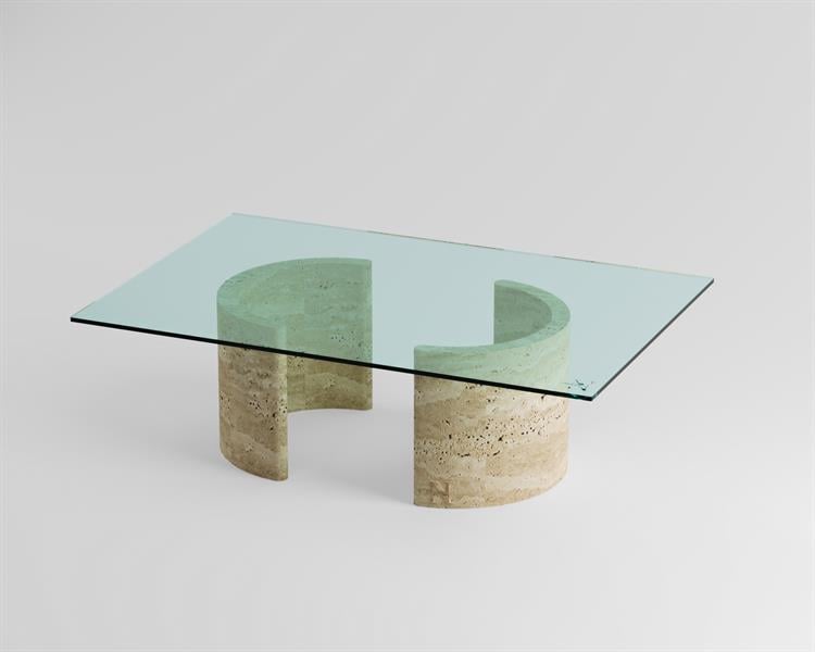 Nicole-Travertine coffee table