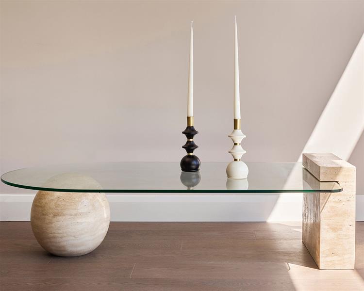 Nora-Travertine coffee table