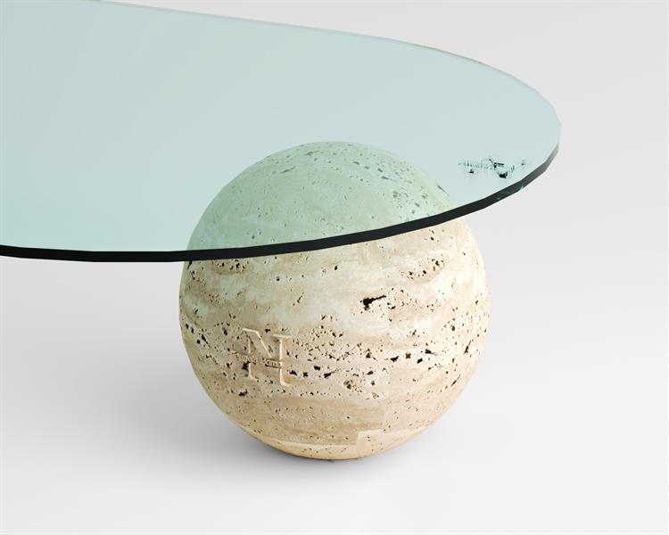 Nora-Travertine coffee table