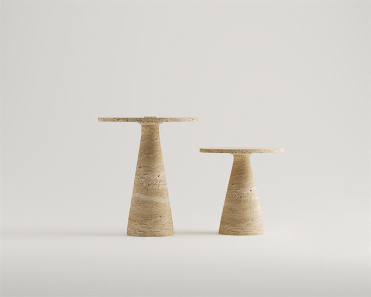 Parla-Travertine Side Table