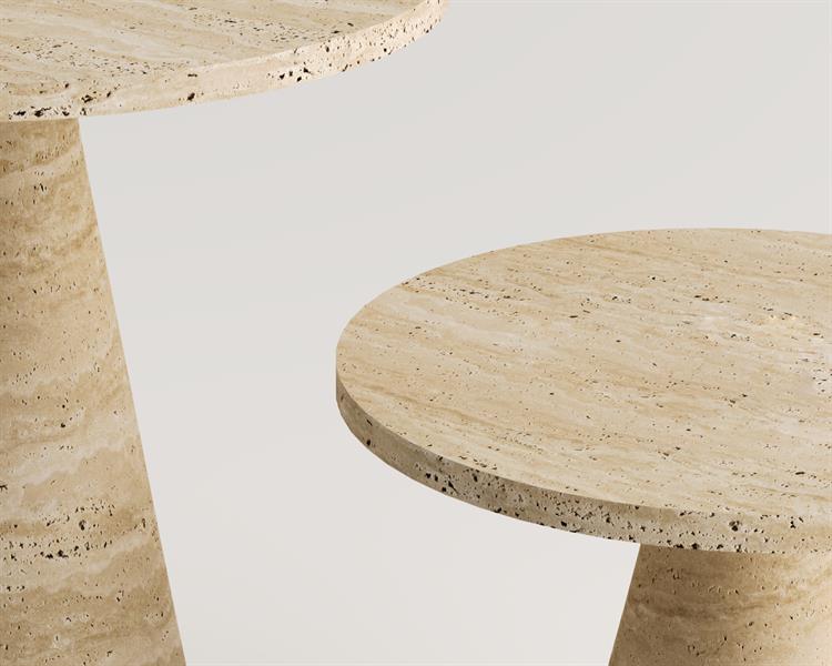 Parla-Travertine Side Table