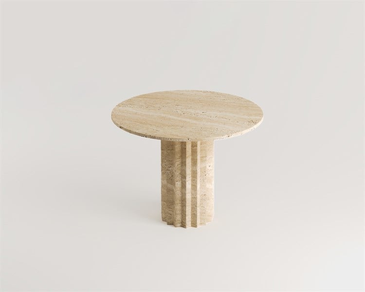 Patricia-Table à pied en travertin