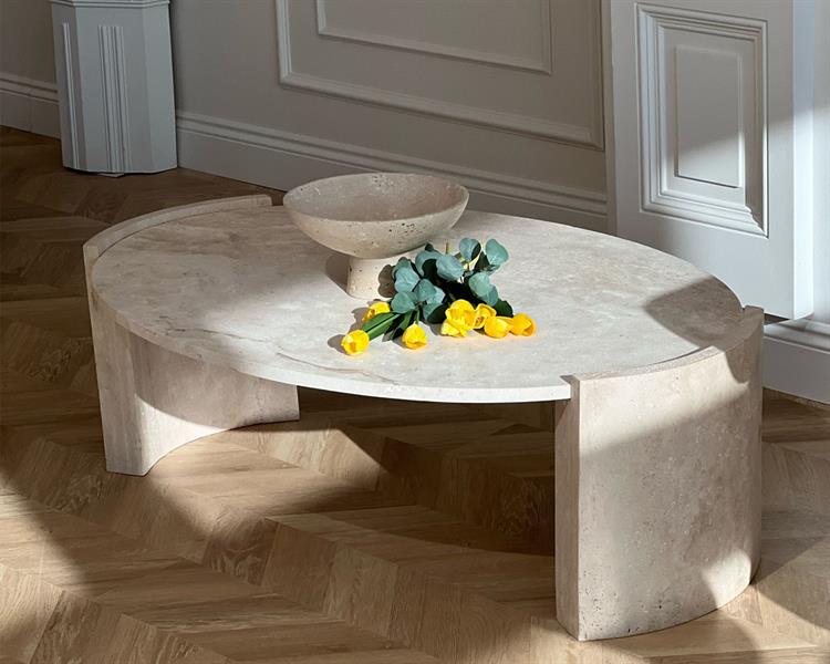 Rosa-Travertine coffee table