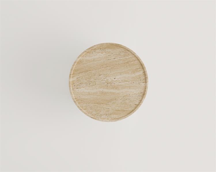 Serapis-Table dappoint modèle vase en travertin