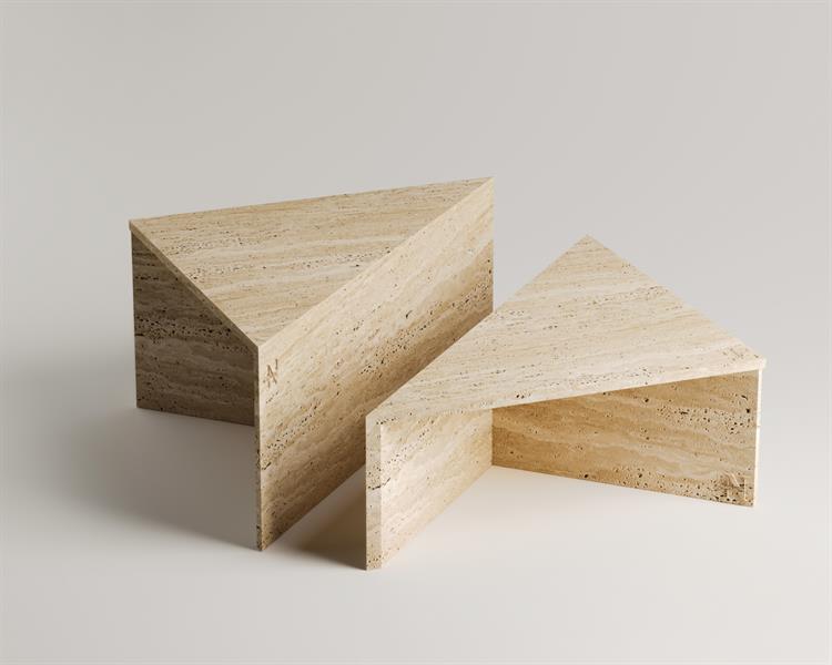 Stella-Travertine coffee table