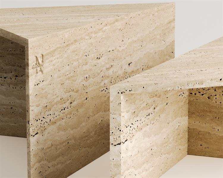 Stella-Travertine coffee table