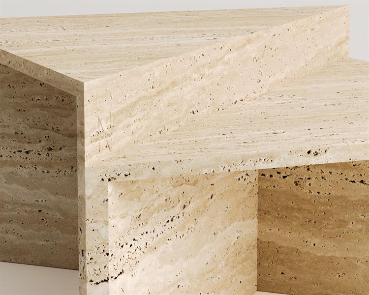 Stella-Travertine coffee table