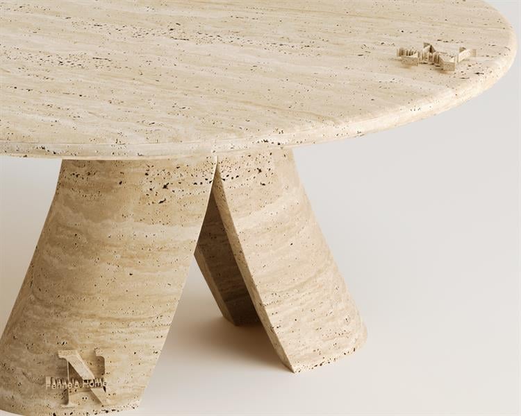 Tivya-Travertine coffee table