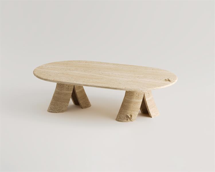 Tivya-Travertine coffee table