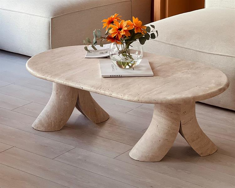 Tivya-Travertine coffee table