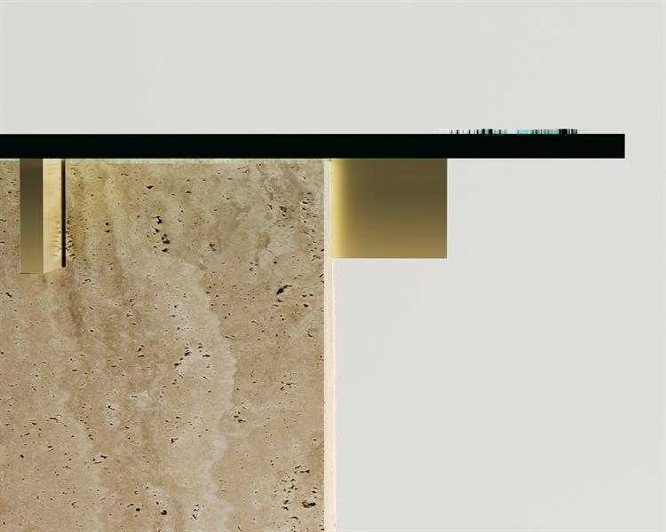 Xana-Travertine Side Table