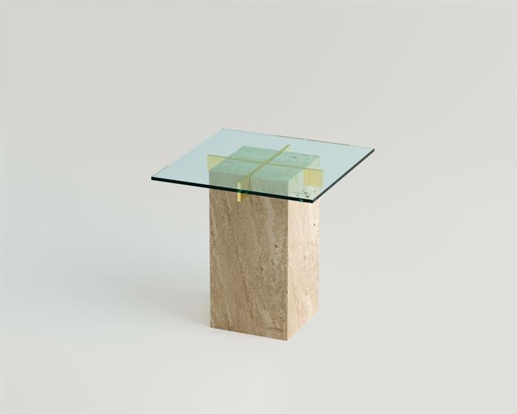 Xana-Travertine Side Table