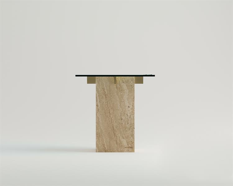 Xana-Travertine Side Table