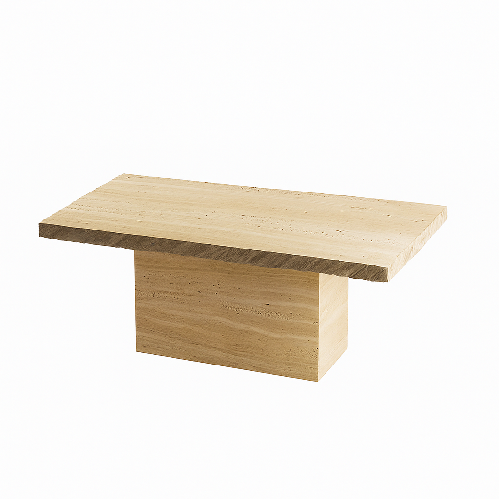 Doğal Yapıya Sahip Traverten Yemek Masaları