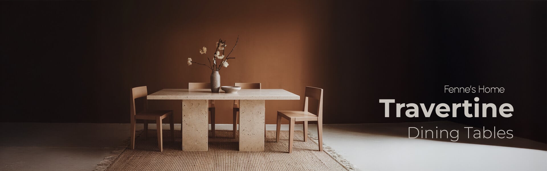 travertine dining table