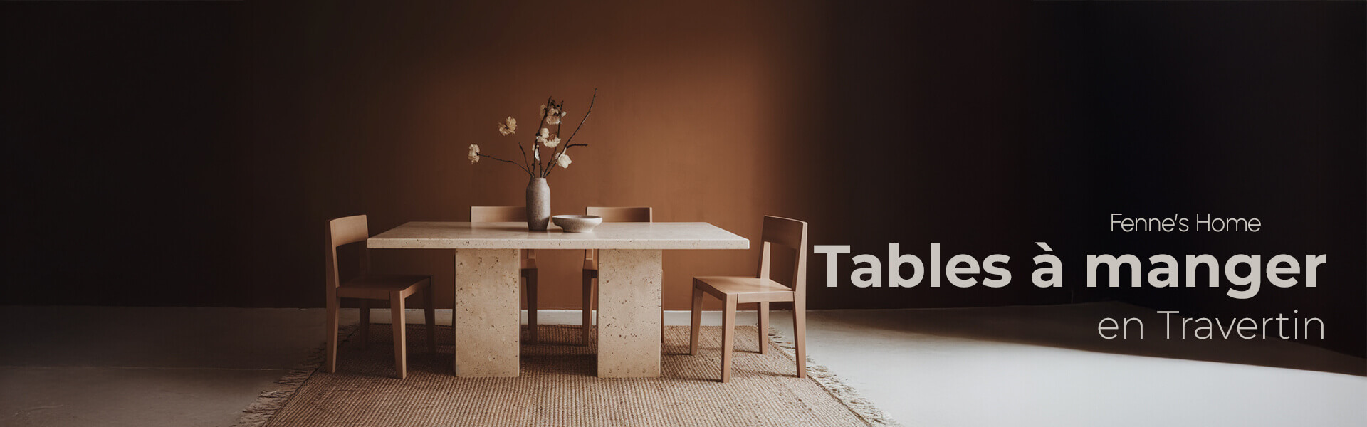 tables a manger en travertin