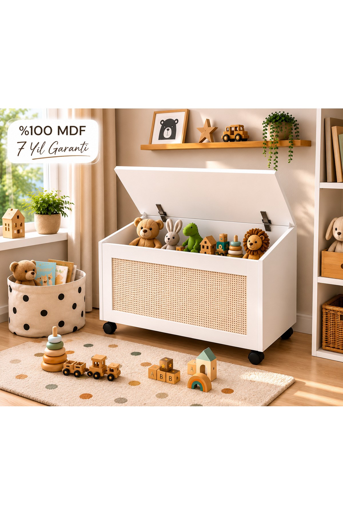leo oyuncak depolama dolabı(%100mdf)