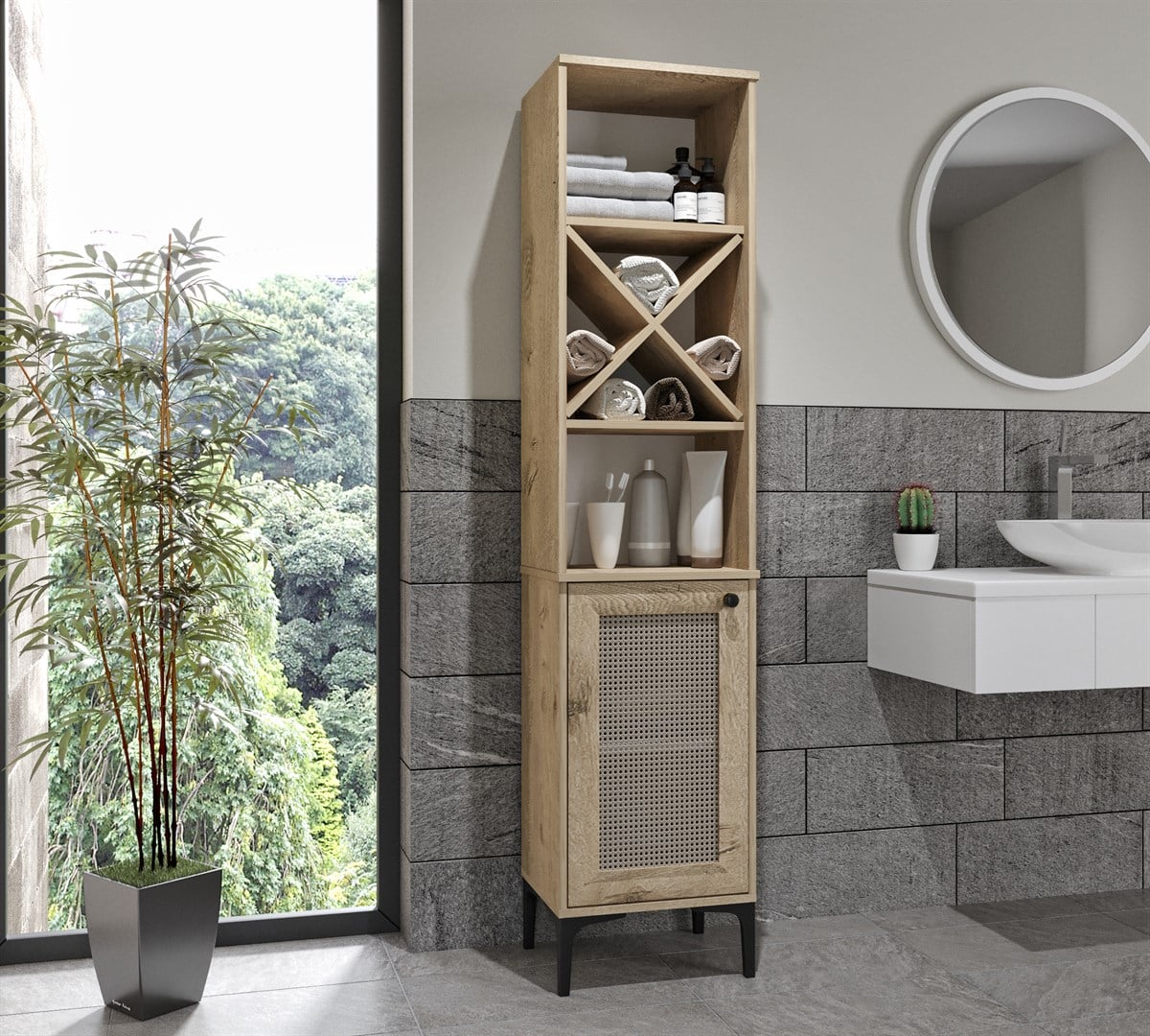 LONDOL DEKORATİF ÇOK AMAÇLI DOLAP(%100MDF)