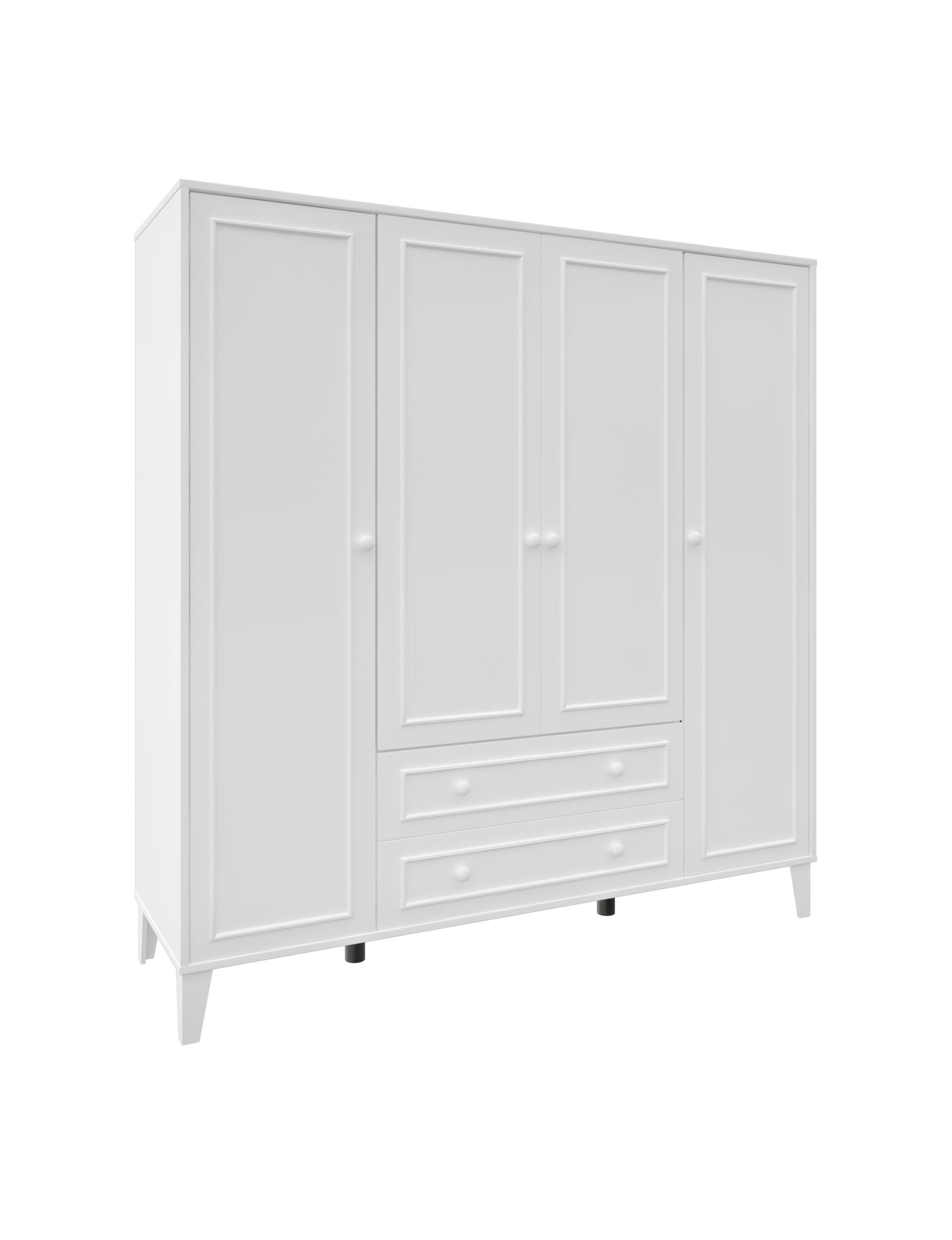 madrid 4 kapaklı,2 çekmeceli,10 raflı dolap/gardırop(%100mdf)