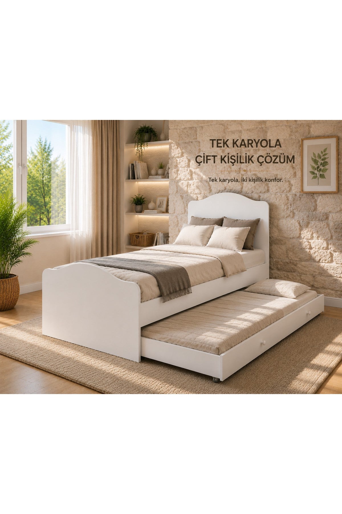 pablo yavru yataklı,depolama alanlı karyola(%100mdf)