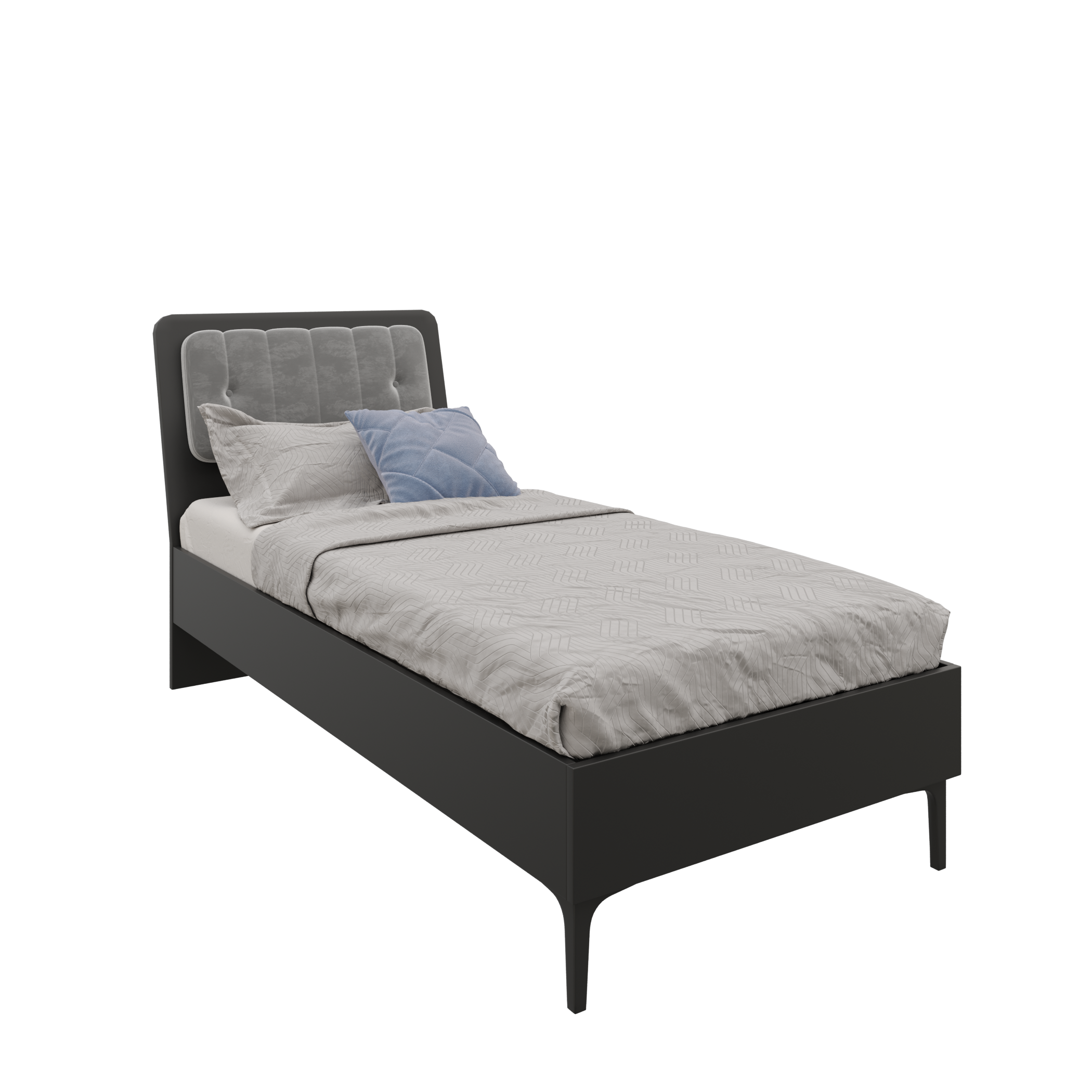 TRİO BLACK KARYOLA(100X200)%100MDF