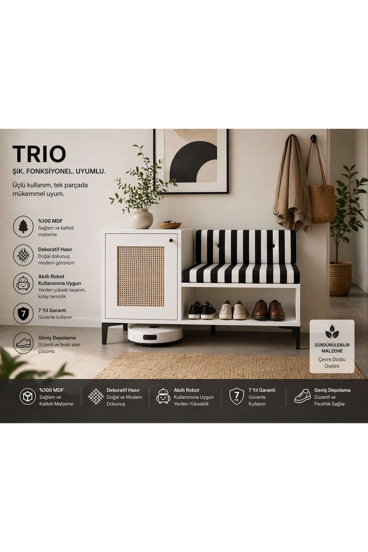Trio Dekoratif Ayakkabılık