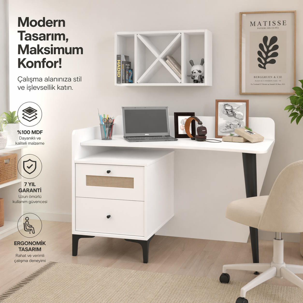 Trio Ders Çalışma Masası