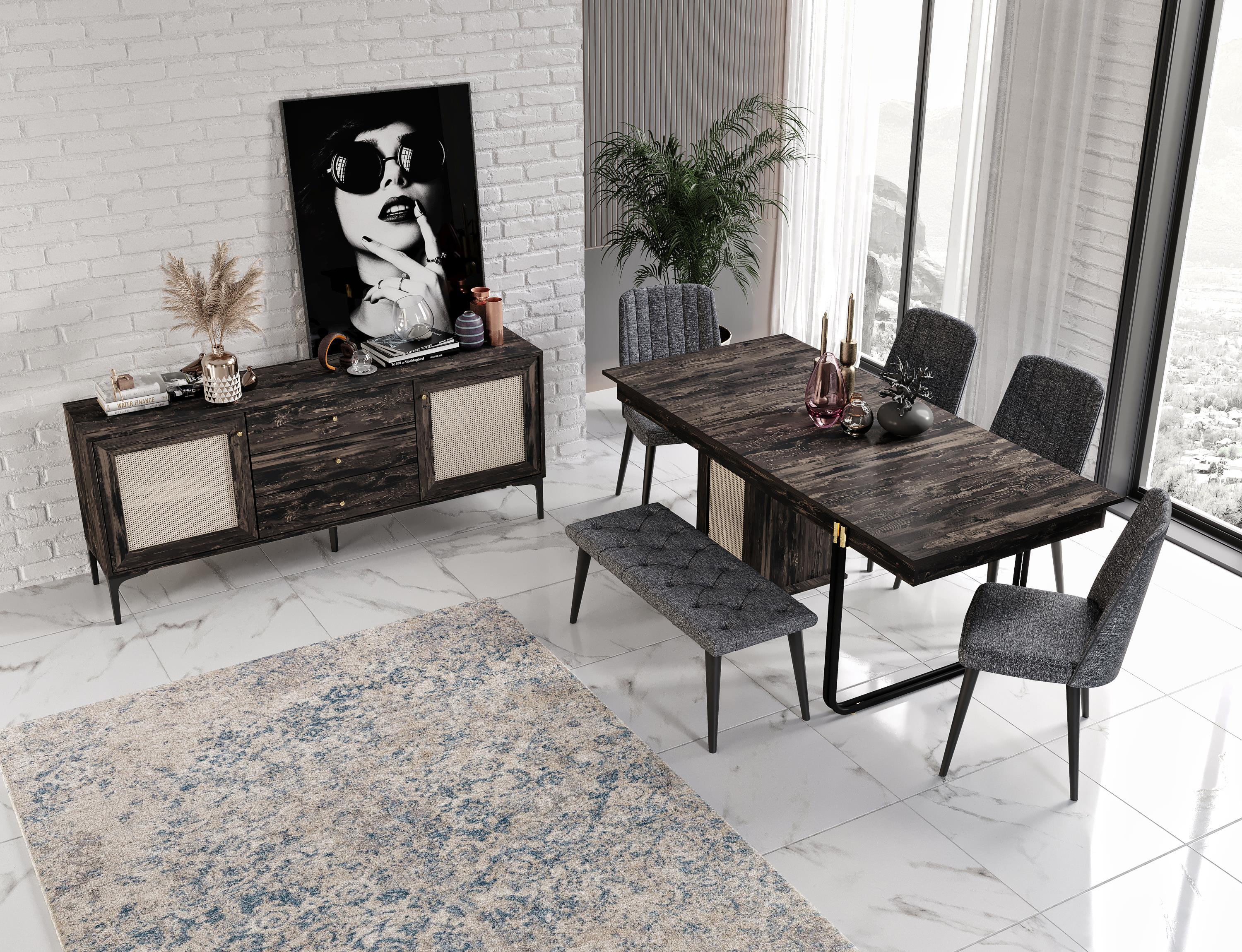 TRİO TUVALO YEMEK ODASI (%100MDF)