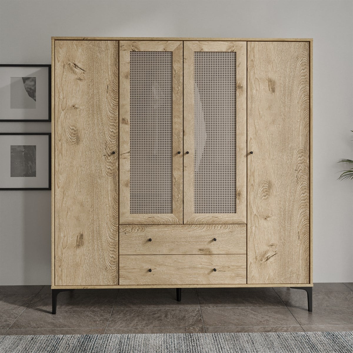 TRİO XL HASIRLI DOLAP