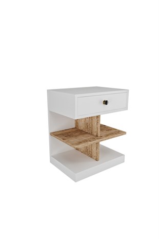 Beyaz Pianno Komodin(%100MDF)