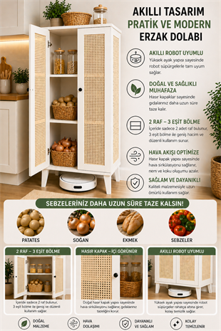lucca çok amaçlı kiler dolabı(%100mdf)